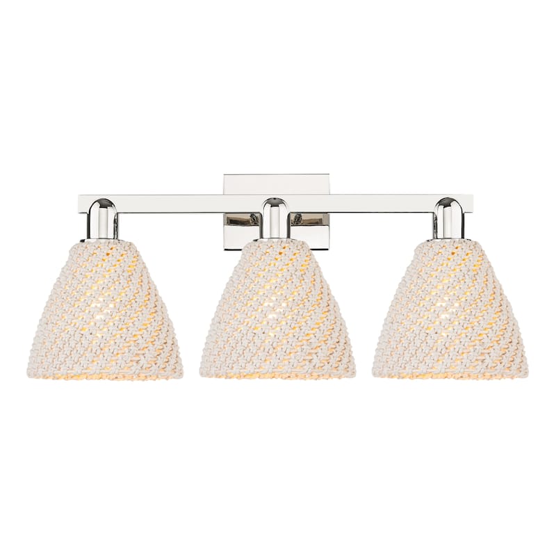 Innovations Lighting 716-3W-11-26 Natural Ballston Dome Vanity Natural - Polished Nickel / Natural