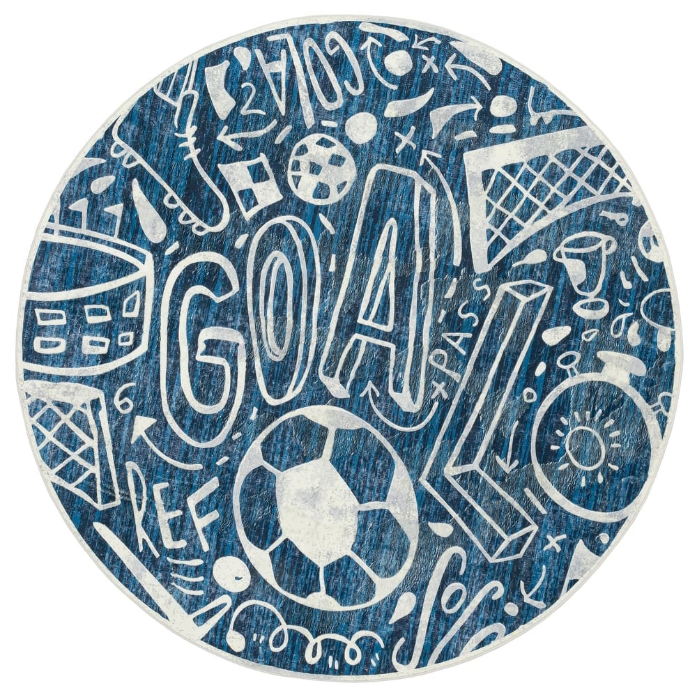 Katie Merz SPORTSGLYPHS Soccer Area Rug