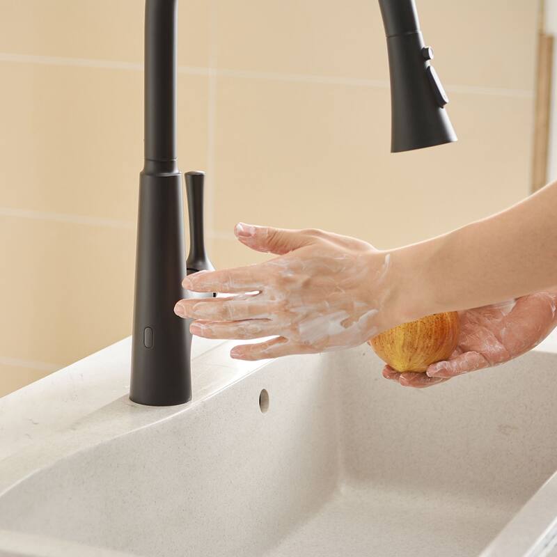 Touchless One Handle Pull Down Kitchen Faucet with MotionSense Wave