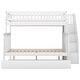 preview thumbnail 5 of 24, Stylish & Modern Twin over Full Bunk Bed with Trundle and Storage Staircase, Multiple Use, Space Saving, Safety for Kids, White
