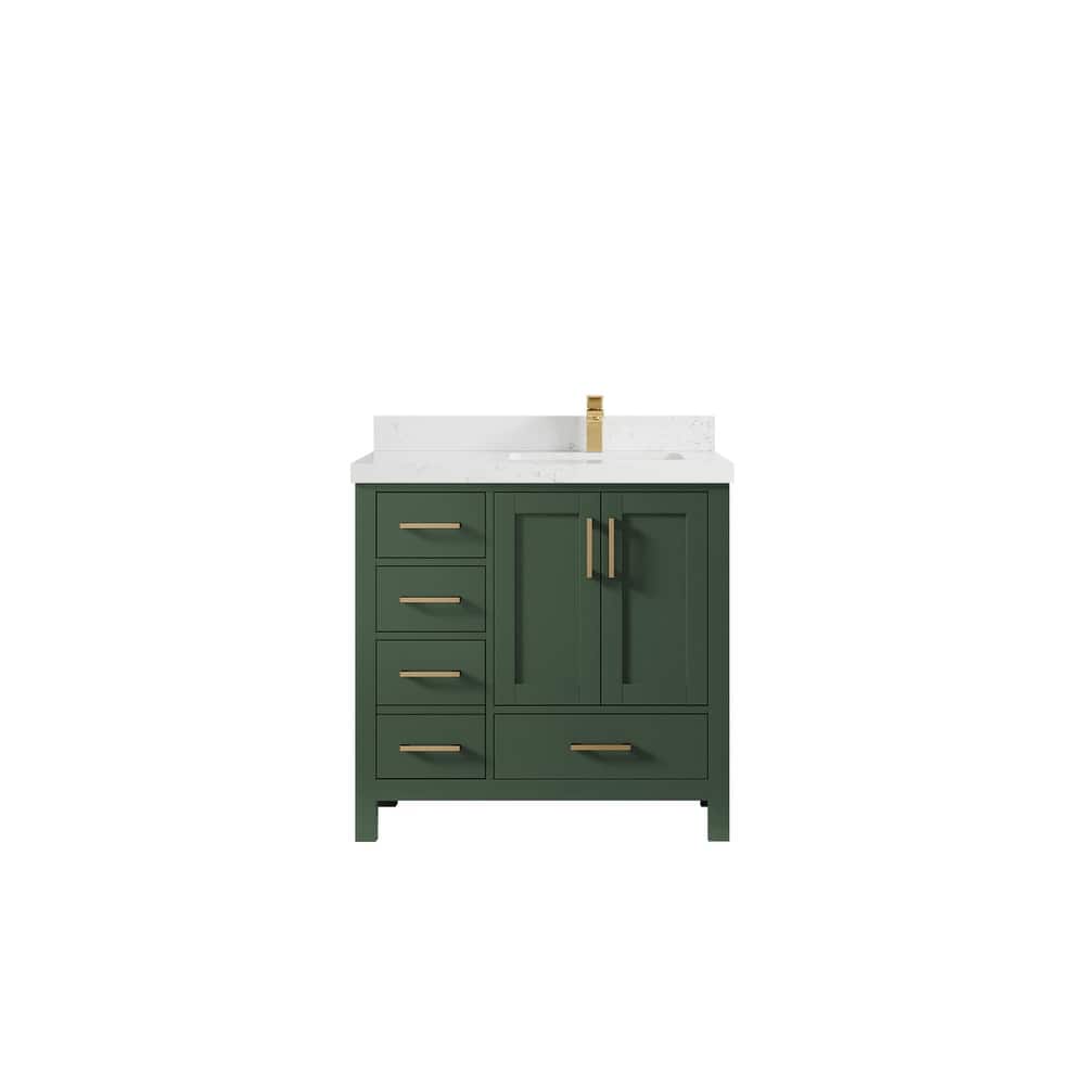 Willow Collections 36 in. W x 22 in. D Malibu Right Offset Sink Bathroom Vanity with Countertop