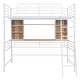 preview thumbnail 26 of 26, Space-Saving Metal Loft Bed with Desk and Storage Shelves
