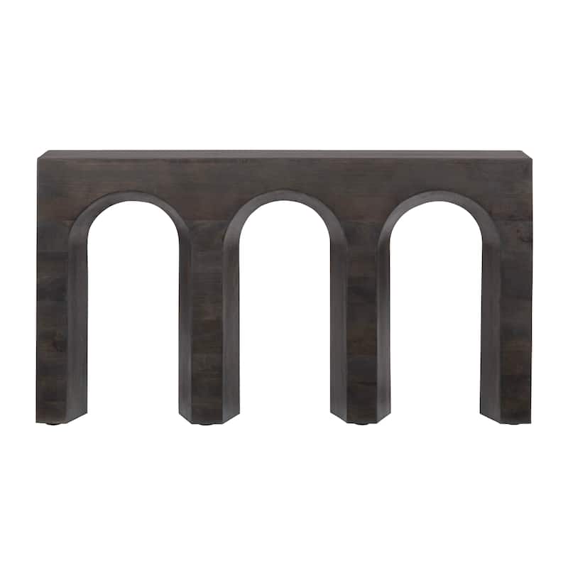 60 in. Black Solid Wood Accent_Console_Sofa Table