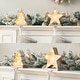 preview thumbnail 3 of 44, Glitzhome 7.5" H Christmas Silver LED Tree Star Gift Box Heavy Duty Stocking Holders Mantel Ornament