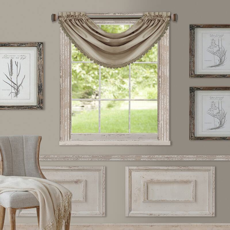 All Seasons Waterfall Window Valance - 52"x36" - Taupe