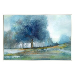 Stupell Rural Blue Tree Abstract Painting Wall Plaque Art by Nan - Bed ...