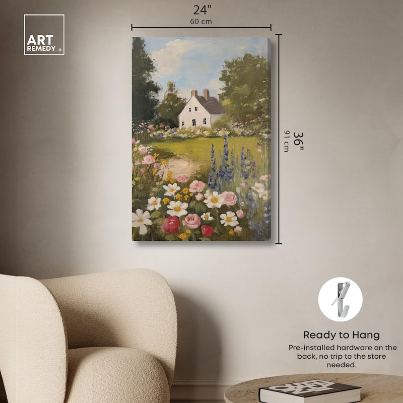 Floral Farmhouse I Canvas by Art Remedy, Gallery Wrapped