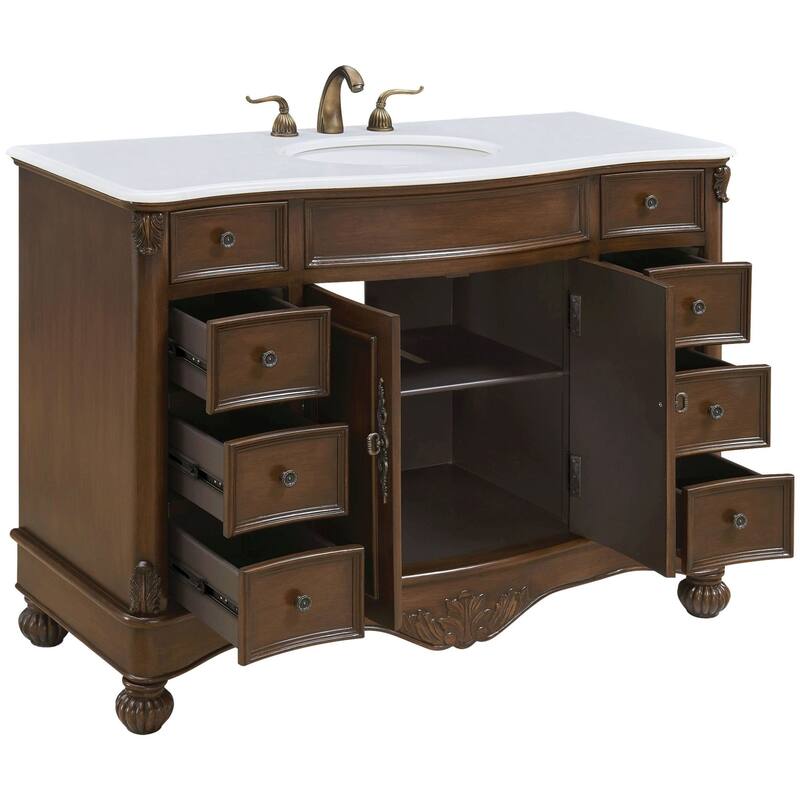 Elegant Lighting VF-1034-VW Windsor 48" Free Standing Single Basin
