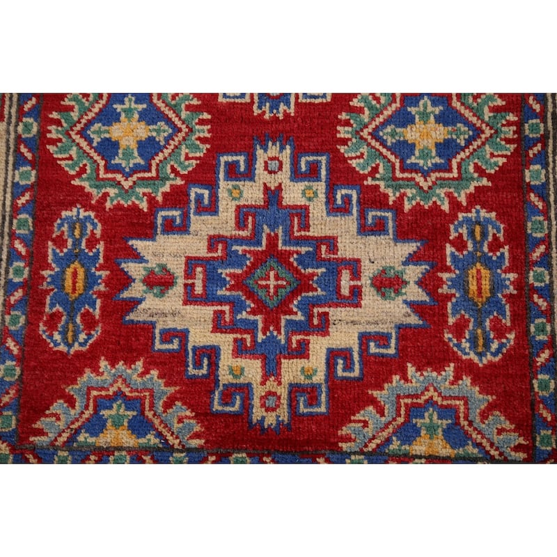 Red Kazak Oriental Foyer Rug Handmade Foyer Wool Carpet - 2'8" x 3'11"