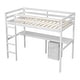 preview thumbnail 7 of 24, Wood Loft Bed with Guardrails&Ladder, Built-in Desk, a Storage Cabinet of 2 Drawers