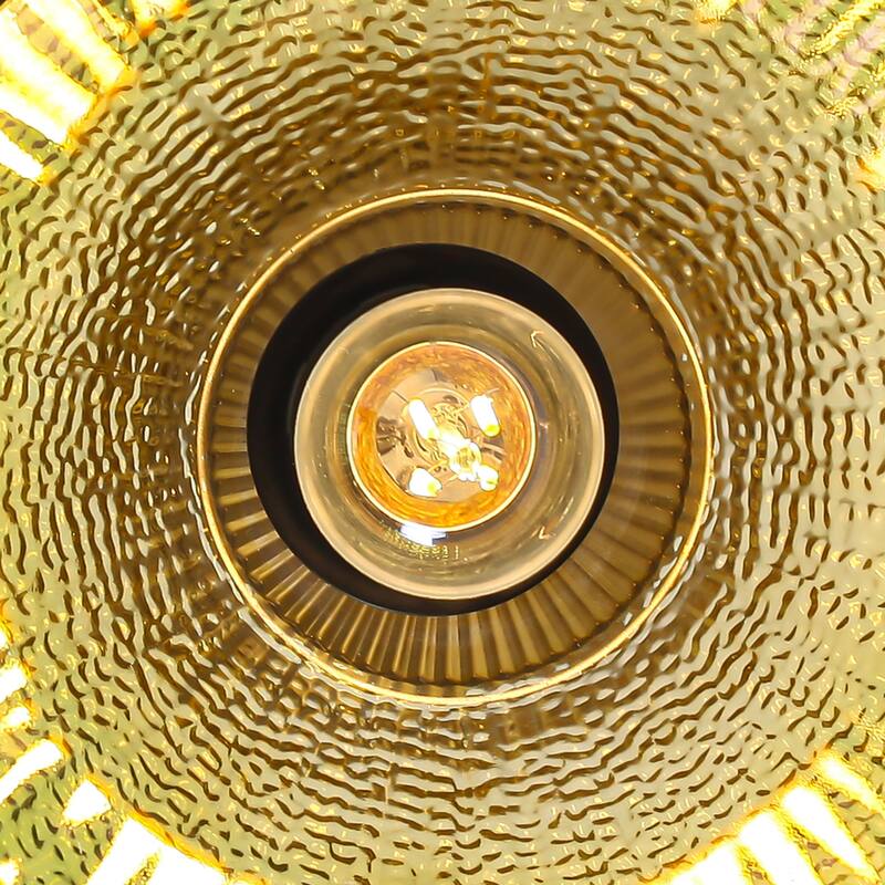 7.5" Wide Modern Green Glass Gold Semi Flush Mount Ceiling Light - D 7.5" x H 6.3"