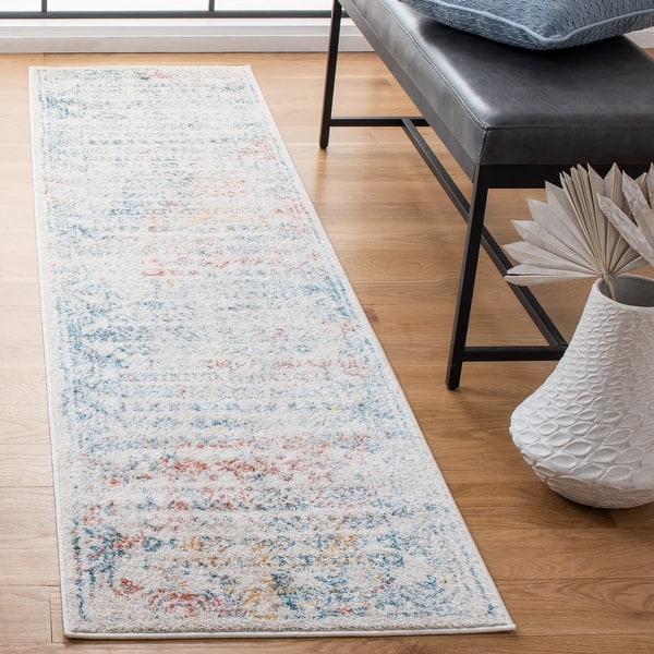 SAFAVIEH Tulum Rusty Moroccan Boho Rug - 2' x 8' Runner - Ivory/Rust - Runner