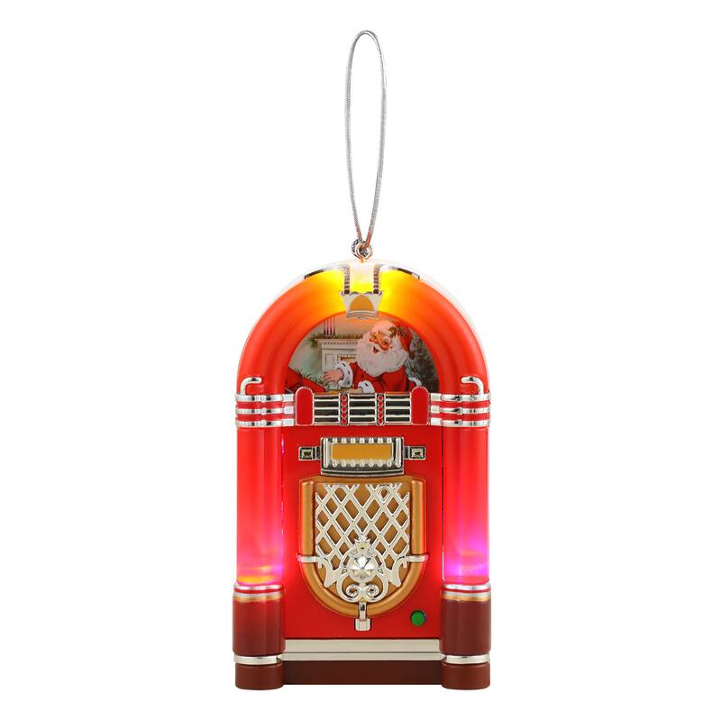 4.9" Retro Jukebox Ornament - Red