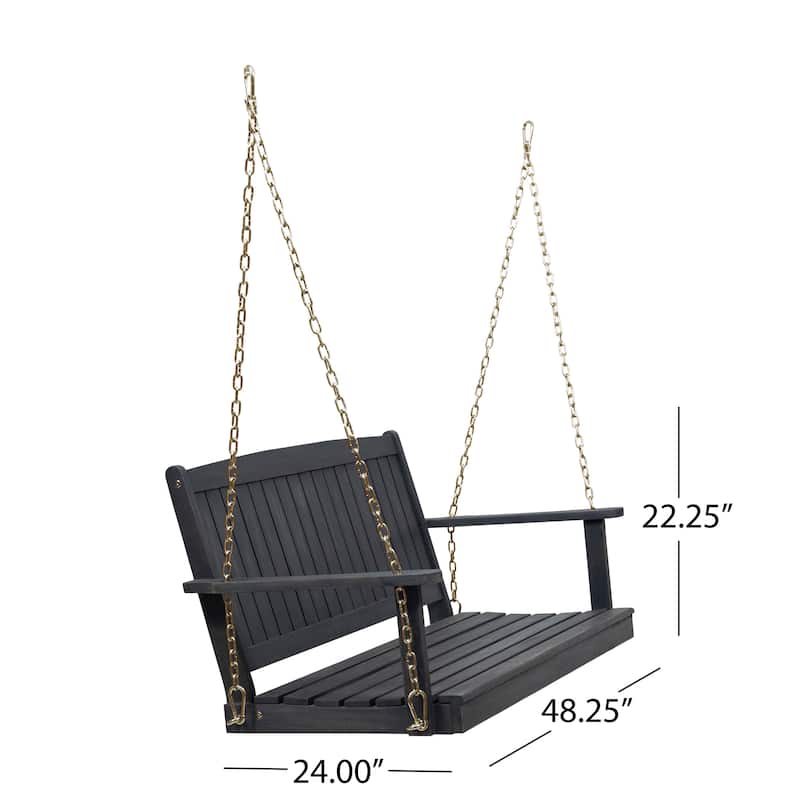 Tambora Outdoor Acacia Porch Swing by Christopher Knight Home