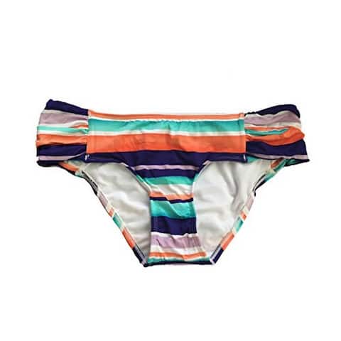 Bar III Women's Stripe Fusion Bikini Bottom, M