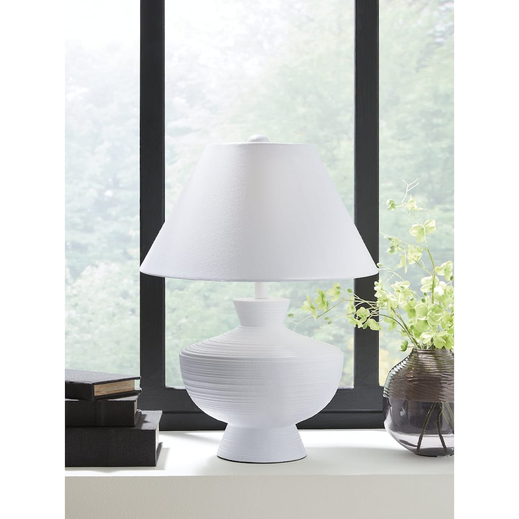 Signature Design by Ashley Harelwood White Table Lamp - 18" W x 18" D x 24" H