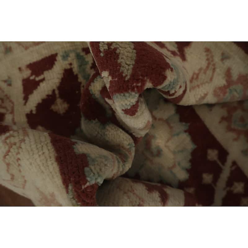 Hand Knotted Oriental 100% Wool Carpet Traditional All-Over Oranges & Rust Ziegler Area Rug - 3' 1'' X 1' 11''