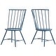 preview thumbnail 15 of 27, Truman High Back Metal and Wood Spindle Dining Chair (Set of 2) by iNSPIRE Q Modern Blue