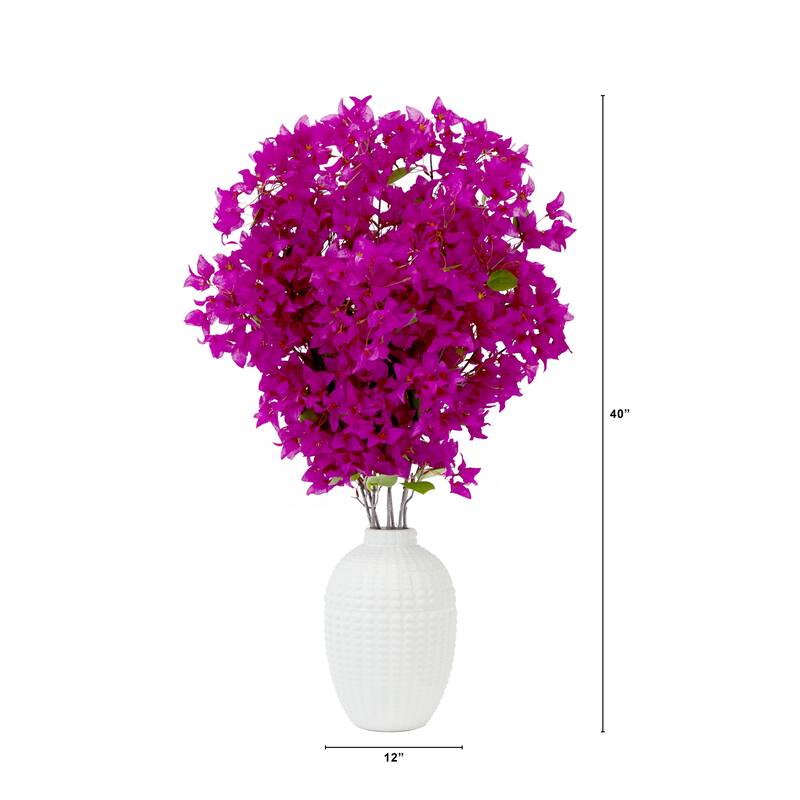 40" Artificial Purple Bougainvillea Arrangement with Vase