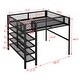 preview thumbnail 28 of 65, Modern Style Full Size Metal Loft Bed with 4-Tier Shelves and Storage, Creative Structure, Storage Space, Good Stability, Pink