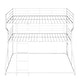 preview thumbnail 8 of 7, Full XL over Twin XL over Queen Size Triple Bunk Bed with Ladders, White Metal Frame, Industrial Style