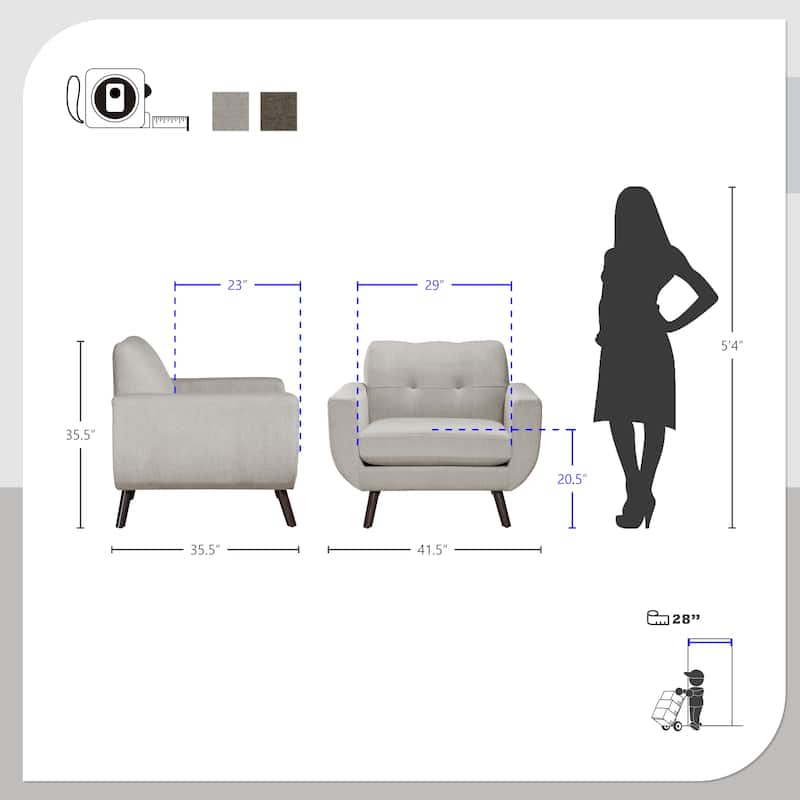 Celosia Microfiber Living Room Chair
