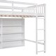 preview thumbnail 11 of 12, Full Size Loft Bed with Open Storage Shelves and Built-in Ladder