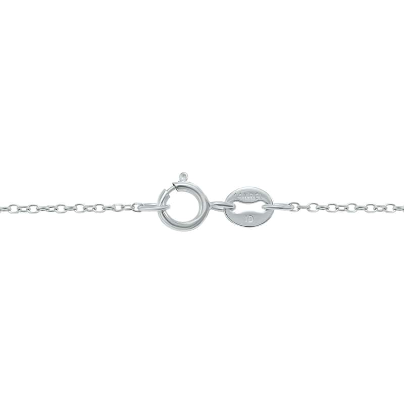 Marquee 1 Carat Diamond Bezel Pendant in 14K White Gold