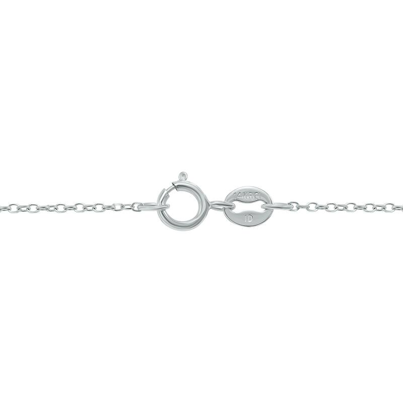 Marquee 1 CTW Three Stone Lab Grown Diamond Ladder Pendant in 10K White Gold
