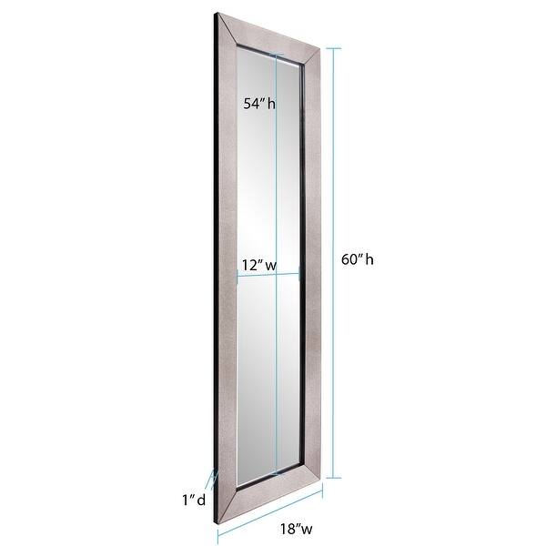 dimension image slide 0 of 3, Allan Andrews Smokey Gray Rectangular Framed Wall Mirror