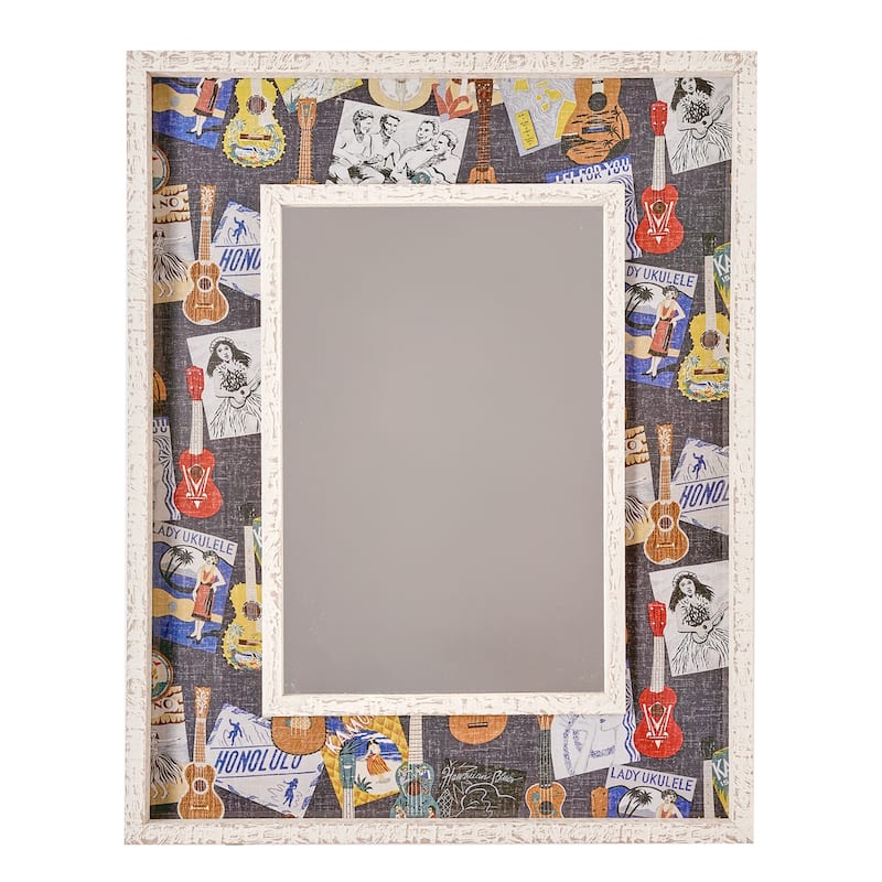 Kona Coast by Reyn Spooner Navy Lahaina Sailor Double Frame Mirror w/Lacquer - 22" x 28"