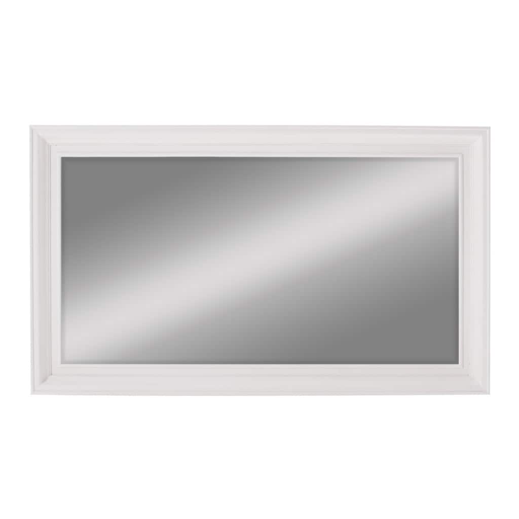 HomeRoots 28" White Rectangle Wall Mounted Full Length Hanging Mirror - 47.24