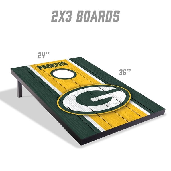 Green Bay Packers NFL Compact 2x3 Tailgate Cornhole Board Set