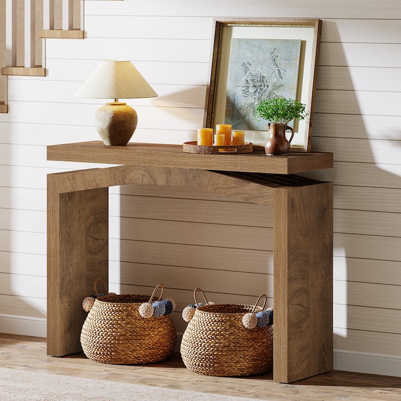 39.3-Inch Farmhouse Console Table for Entryway