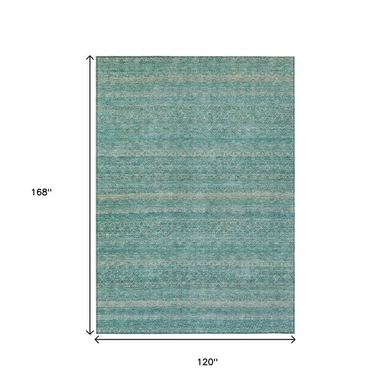 HomeRoots Striped Transitional Rectangle Outdoor Rug
