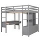 preview thumbnail 9 of 10, Full Loft Bed with Desk and Storage