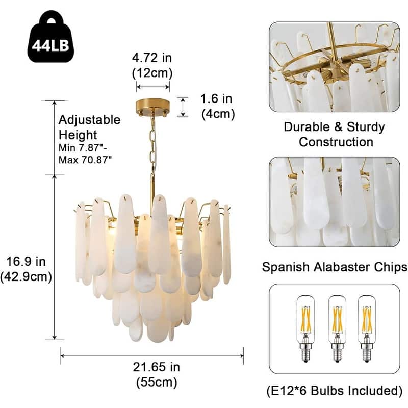 KAYLA Modern Chandelier 32 in. 16-Lights Gold Chandelier