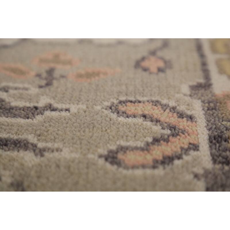 Oushak Indian Runner Rug Hand-Knotted Transitional Wool Carpet - 2'6"x 7'10"