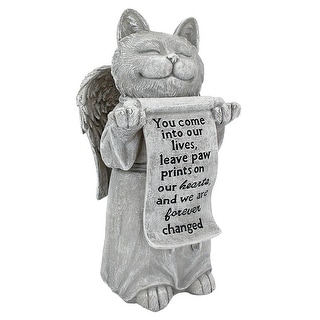 Design Toscano Paw Prints On Our Hearts Cat Statue
