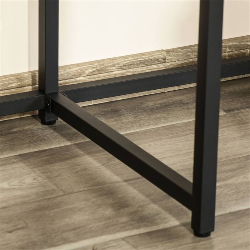 78" Dual Workstation Desk for Two with Elevated Monitor Racks and CPU Shelves Steel Frame