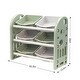 preview thumbnail 35 of 40, Kids Toy Storage Organizer with 6 Bins, Multi-functional Organizer