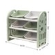 preview thumbnail 3 of 5, Kids Toy Storage Organizer with 6 Bins, Nursery Organizer Kids Furniture Set Toy Storage Cabinet Unit with HDPE Shelf and Bins