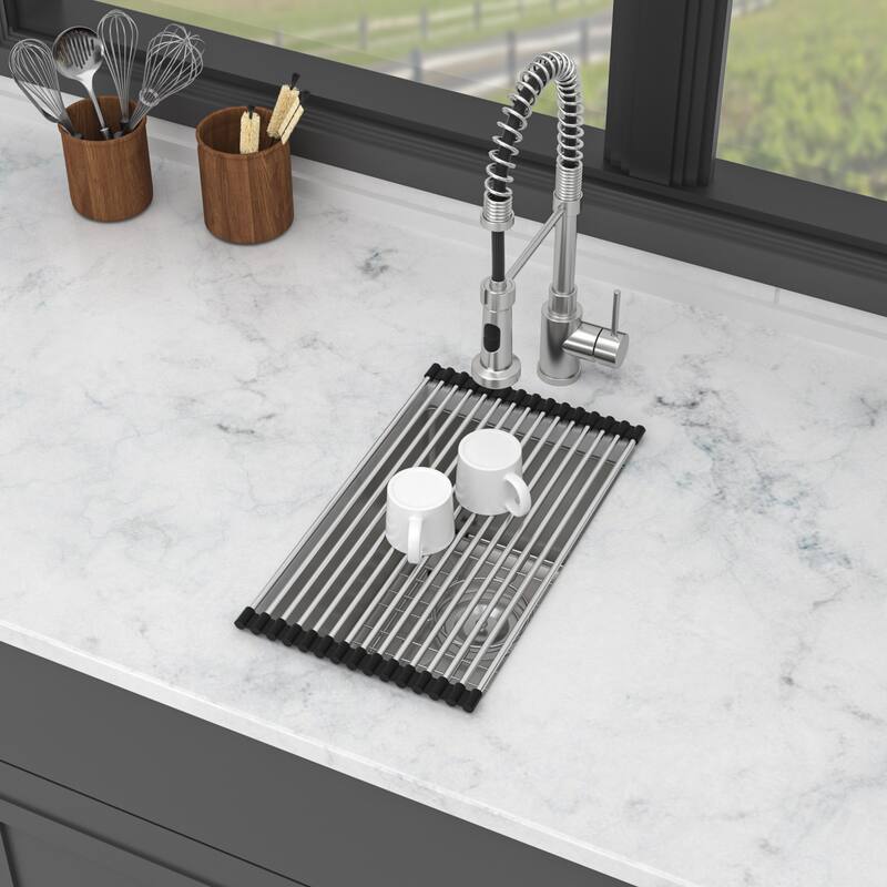 Undermount 16 Gauge Single Bowl Stainless Steel Kitchen Sink in Brushed Nickel