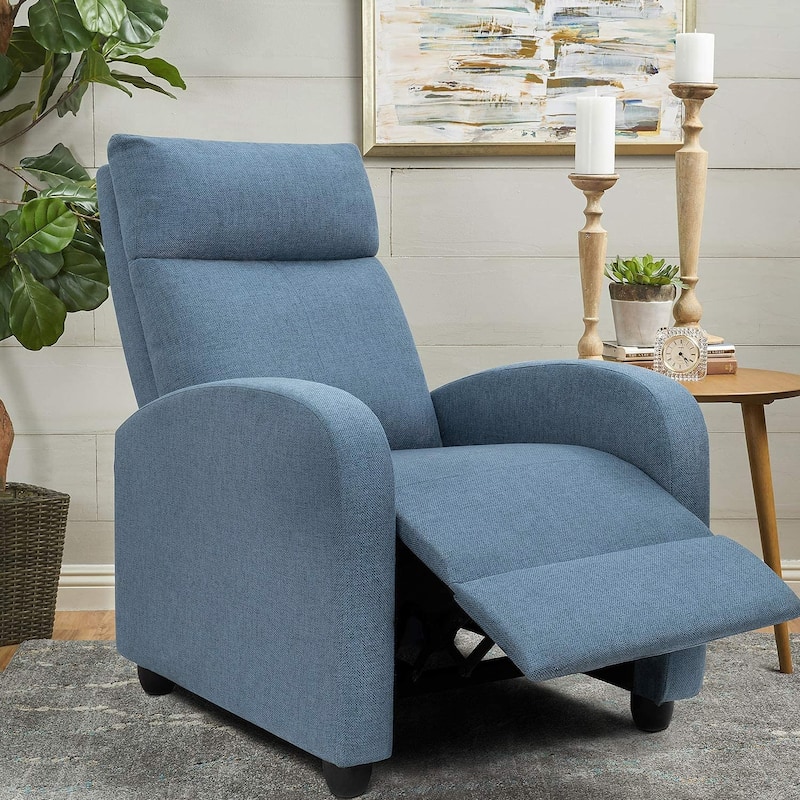 Furniwell Fabric Single Sofa Recliner with Padded Seat