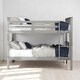 preview thumbnail 2 of 30, Full Over Full Bunk Bed with Convertible Design, Wooden Frame with Guardrails, No Box Spring Required,Guest Room Furniture Grey