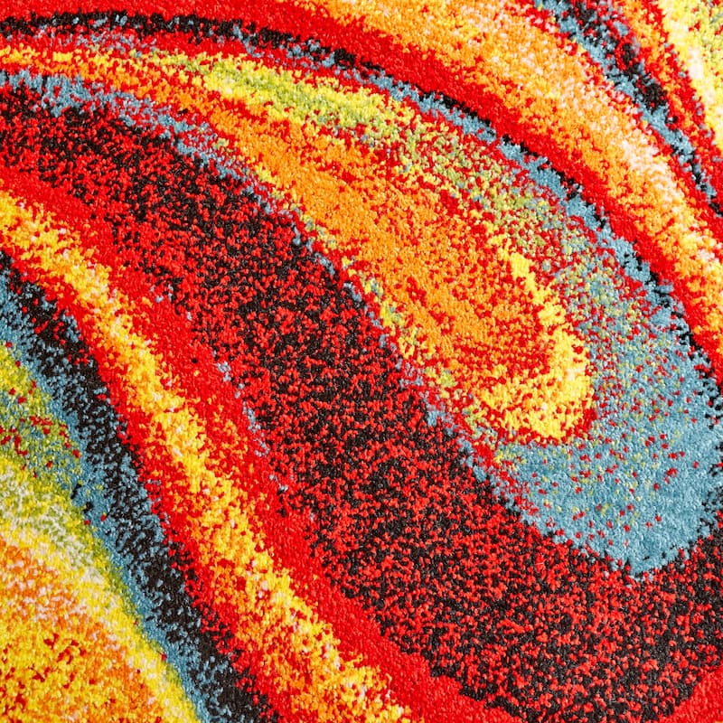 Home Dynamix Splash Adja Abstract Rainbow Swirl Area Rug