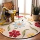 preview thumbnail 3 of 46, SAFAVIEH Handmade Blossom Aggie Modern Floral Wool Rug 6' x 6' Round - Beige/Multi