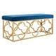 preview thumbnail 14 of 27, SAFAVIEH Fleur Moroccan Glam Velvet Rectangle Bench - 44.5" x 16.5" x 19"