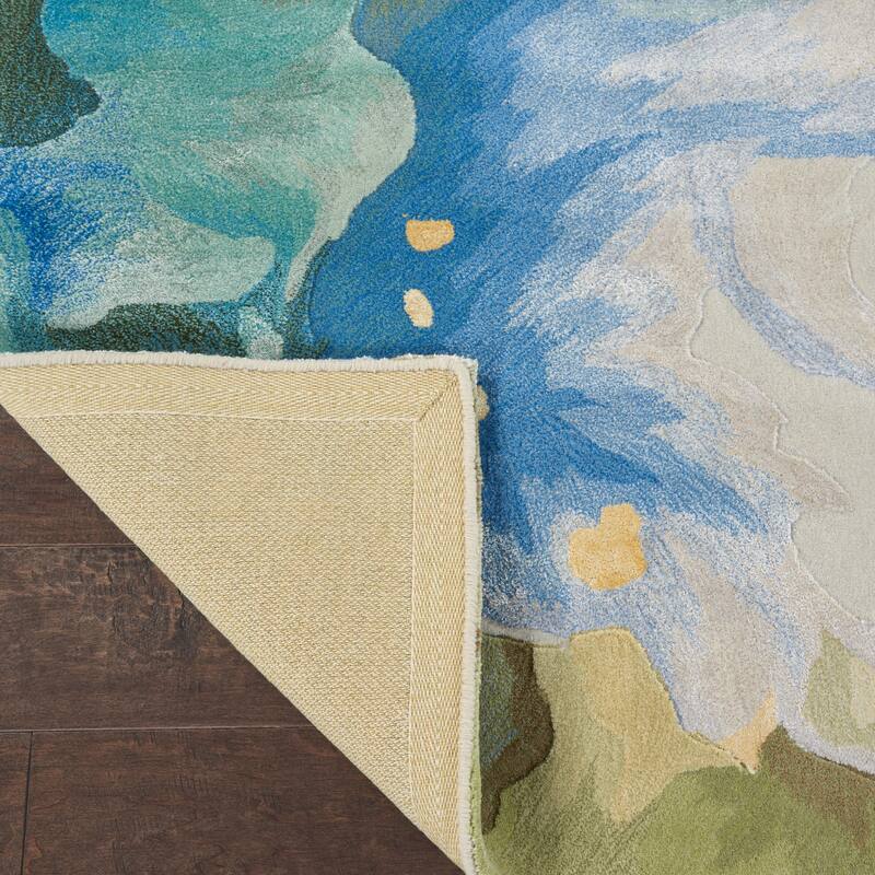 Nourison Prismatic Modern Floral Watercolor Abstract Area Rug