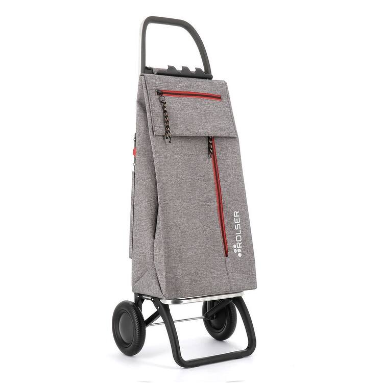 Shopping Trolley Rolser Wallaby Tweed 2 Wheel Foldable - 16.14 in.W x 12.6 in.D x 41.14 in.H - Gris